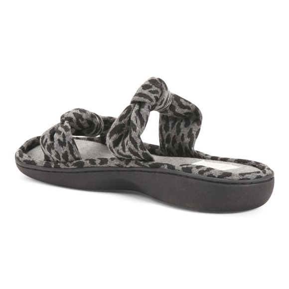 Kooba Leopard Open Toe Scuff Memory Foam Slippers Womens XL (9.5-10.5) NEW - Picture 2 of 8